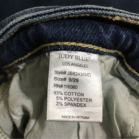 Judy Blue Distressed Straight Fit Jeans Size 9/29 - Picture 12 of 14